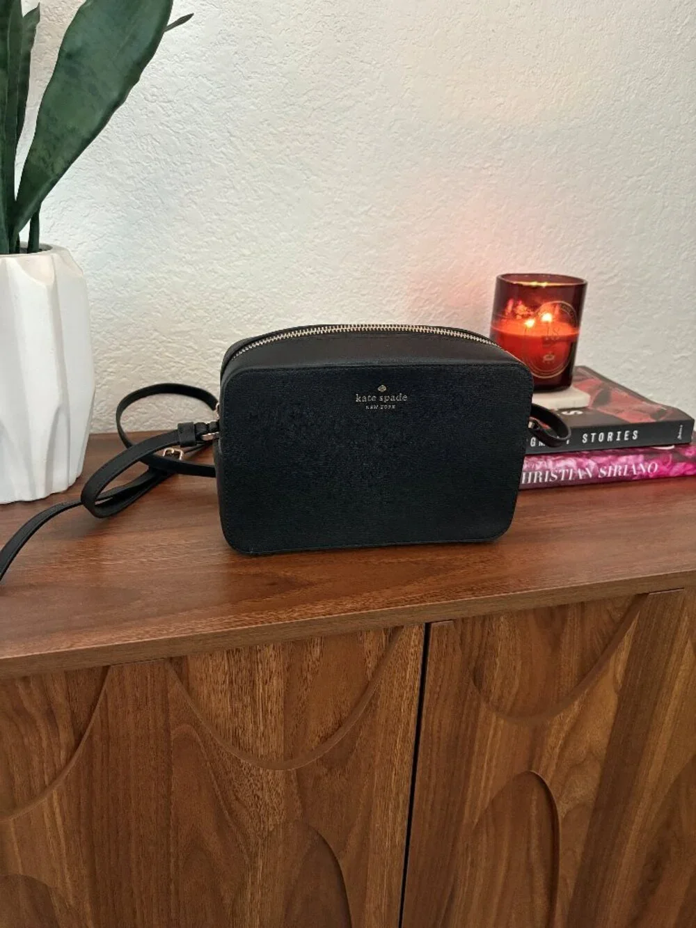Kate Spade Harper Crossbody in Black Leather